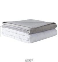 MP2 Glacier Weighted Blanket Nano-Ceramic Reversible Cooling &amp; Warm 20lbs Grey - £53.14 GBP