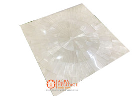 Selenite Stone Sofa Top Custom Dining Table Handmade Square Home Interior Decor - £269.22 GBP+