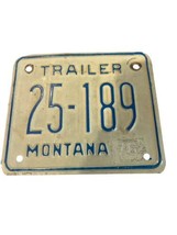 Vintage 1976 Montana Trailer License Plate 25-189 Man Cave Garage Shop - £10.81 GBP