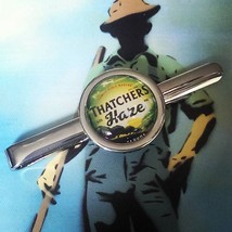 Unique THATCHERS HAZE TIE CLIP chrome CIDER west country SOMERSET cloudy... - $10.12