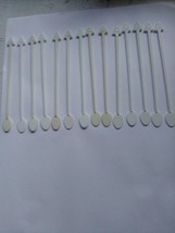 14 Delta Airlines Swizzle Sticks Drink Stirrers FLAT Spoons White plastic.  - £8.27 GBP
