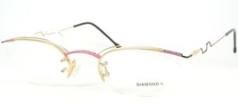 Think Diamond 16 C.4 Gold /PINK /BLACK Eyeglasses Glasses 48-18-136mm Germany - $72.45