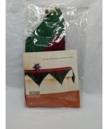 Christmas Hearth Collection Red And Green Mantel Runner With Bells 86&quot; X... - $24.37 CAD