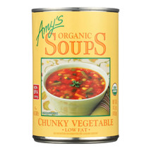 Amy&#39;s Organic Chunky Vegetable Soup, 14.3 oz Can Case 12, low fat dairy free - £62.94 GBP