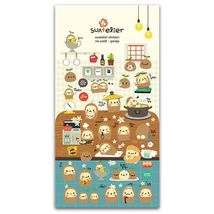 CUTE GAMJA STICKERS Korean Potato Food Puffy Vinyl Sticker Sheet Craft S... - $2.49