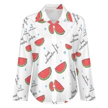 Mondxflaur Summer Watermelon Women Long Sleeve Shirt Summer Elegant Fash... - £19.13 GBP