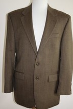 RALPH LAUREN Men&#39;s 100% Wool 2 Button Houndstooth Jacket Blazer Sport Coat 40R - £31.84 GBP