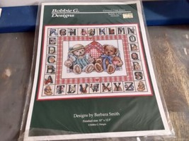 Counted Cross Stitch Patten Bobbie G Designs Teddy Love Alphabet Barbara... - $12.20