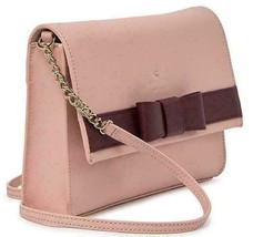 Kate Spade Veronique Pink Leather Crossbody Chain Bow WKRU4008 NWT $298 Ret FS - £82.20 GBP