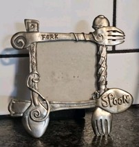 Pier 1 Imports Vintage Pewter Picture Photo Frame Kitchen Maximalist Bol... - £17.28 GBP