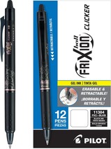 Pilot, Frixion Clicker Erasable Gel Pens, Bold Point 1 Mm, Pack Of 12, Black - $38.96