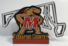 Maryland Terr API Ns Country Licensed Shelia&#39;s Ncaa Football Wood PLAQUE/SIGN - £19.28 GBP