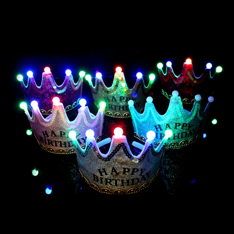 Game Fun Play Toys Children Birthday Hat Party Colorful Pom-pom Light Game Fun P - £23.17 GBP