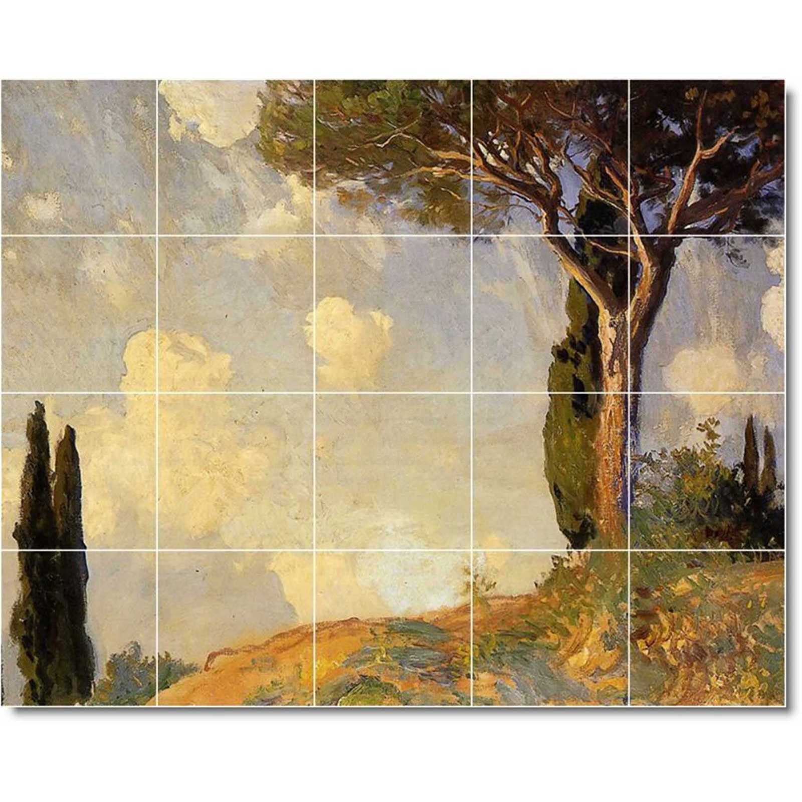 Sargent john a landscape study at san vigilio lake of garda