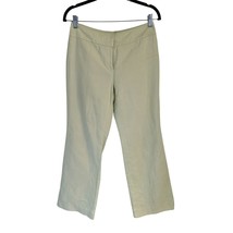 Vtg Y2K Ann Taylor Pants Cotton Silk Wide Leg Casual Trousers Lined Size 4 - $19.79