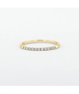 Yellow Gold Diamond Wedding Band - Thin Diamond Wedding Ring - 14k Solid... - $480.01 CAD