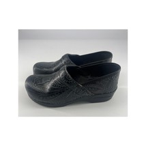 Dansko Shoes Womens Size 10.5 11 41 Black Leather Clogs Slip On Comfort - £21.57 GBP