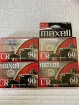 NEW Lot of 4 Maxell UR 90 Minute Blank Audio Cassette Tapes Normal Bias SEALED! - £11.90 GBP