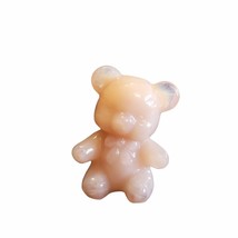 Boyd Glass Fuzzy the Bear Pink Translucent FREE SHIPPING Marked B in Diamond 3&quot; - £19.58 GBP