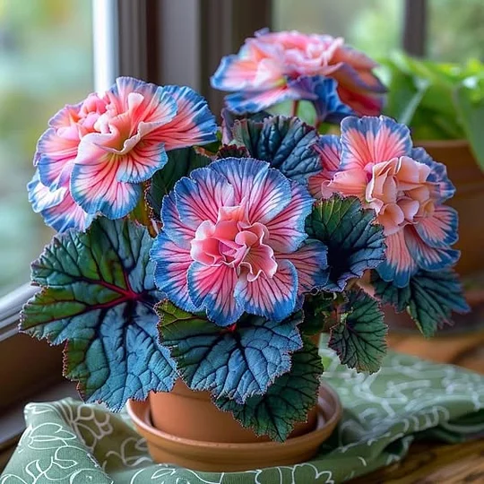 Begonia Seeds - Blue and Pink - 50 Seeds - £10.05 GBP