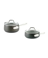 All-Clad HA1 Hard-Anodized Nonstick 2.5 Qt and 3.5 Qt . Saucepans with L... - $46.74