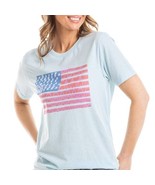 Light Blue American Flag Short Sleeve T-Shirt  XL - $36.55 CAD