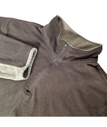 Nordic Track Mens Fleece Pull Over Size Large Brown Tan 1/4 Zip Long Sleeve - $29.20 CAD