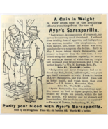 1886 Ayers Sarsaparilla Advertisement Victorian Quack Medicine Weight DW... - €17,06 EUR
