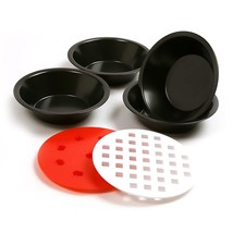 Norpro Mini Non Stick Pie Pan Set Of 4 with Pie Top Cutters Set Of 2 Dur... - $34.99