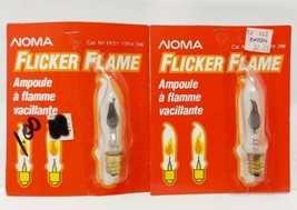 VTG Noma Flicker Flame Bulbs NOS 2 Packs - Christmas Decorations Lights 120V - £6.37 GBP