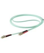 StarTech 10m OM4 LC to LC Multimode Duplex Fiber Optic Patch Cable Aqua - £70.21 GBP