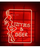 New Beauty Live Nudes Titties And Beer Lamp Light Neon Sign 24&quot;x20&quot; - £199.21 GBP
