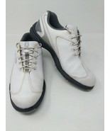 Footjoy FJ Golf Shoes Cleats 58035 White Silver Men Size 9 M Sport LT VTG - $27.94