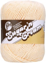 Lily Sugar&#39;n Cream Yarn - Solids Super Size-Cream - £12.93 GBP
