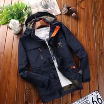 Men&#39;s Windbreaker  Skin Soft  Clothes  Waterproof Jacket Flight Pilot Hood Coat  - £102.26 GBP