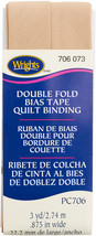 Wrights Double Fold Quilt Binding .875 inch X3yd Tan - £16.75 GBP