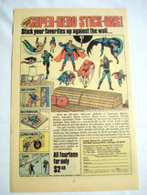 1974 Ad Super-Hero Stick-Ons Superman, Batman, Flash, Supergirl, Geen Arrow - $7.99