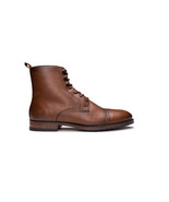 Bota vegana tobillo con cordones elegante forro transpirable en marrón c... - $3,024.30 MXN
