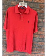 Ralph Lauren Red Polo Shirt Large Short Sleeve Top Brown Pony Classic 3 ... - $19.00