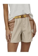 Patagonia Outdoor Everyday 4&quot; Mid Rise Cargo Shorts &#39;Oar Tan&#39; Women&#39;s Size XS - £24.78 GBP