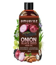 Onion Black Seed Hair Oil for Hair Growth, Anti Hair Loss &amp; Anti Dandruff - 60 m - £14.78 GBP