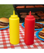 2-Pack 14oz Plastic Condiment Set – Ketchup Mustard Squeeze Bottles BPA ... - $12.21 CAD