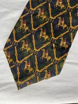 Vintage Polo Ralph Lauren Tie Equestrian Horses 100% Sold USA Made - $746.36 MXN