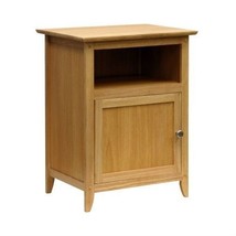 Simple End Table Nightsatnd Accent Table in Natural Wood Finish - $139.99