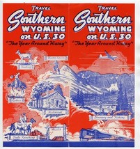 Travel Southern Wyoming on US 30 Brochure 1950&#39;s The Year Around Hiway  - £14.27 GBP