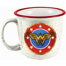Wonder Woman Symbol Ceramic Camper Mug White - £19.67 GBP
