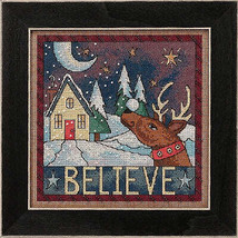 DIY Mill Hill Believe Deer Christmas Counted Cross Stitch Kit - £19.19 GBP