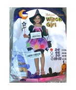 Girls Halloween Costume Witch Girl Size 3-4 Age 3-5 - £10.11 GBP