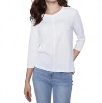 Charlie B 3/4 sleeve slub knit top in White - size XL - £33.96 GBP