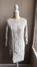 Zara Knit Womens Sweater Dress Wool Blend Sz L Beige NWOT Beige - £34.29 GBP